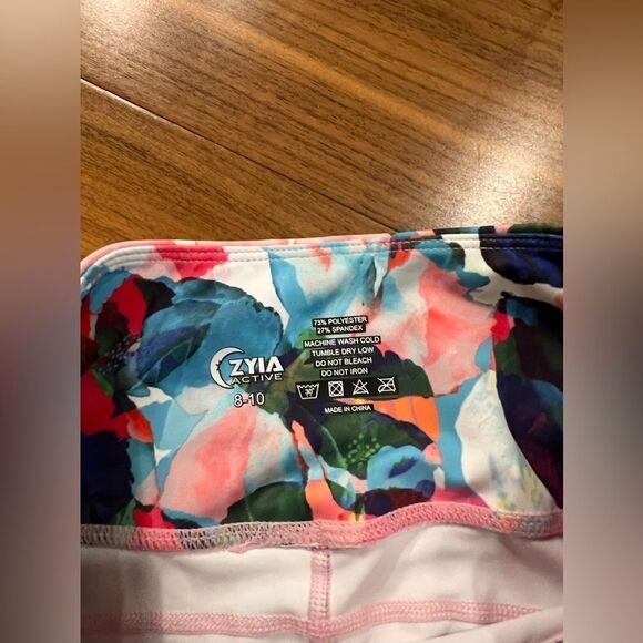 Zyia floral active leggings women’s size 8 to 10 - Picture 8 of 12